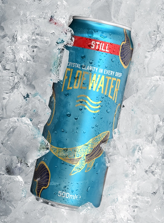 FloeWater duplán-szűrt szénsavmentes ivóvíz, 500 ml tálca